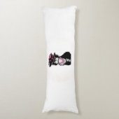 Een Puppy Dog alle drukte omhoog Roze Lichaamskussen (Voorkant Verticaal)