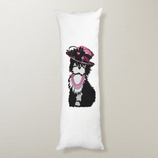 Een Puppy Dog alle drukte omhoog Roze Lichaamskussen (Achterkant (Verticaal))