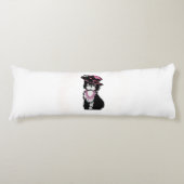 Een Puppy Dog alle drukte omhoog Roze Lichaamskussen (Voorkant)