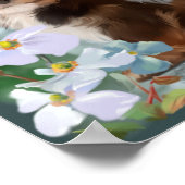 Een puppy en een grijze kitten poster (Hoek)