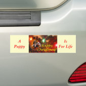 Een puppy is voor het leven! bumpersticker (Op auto)