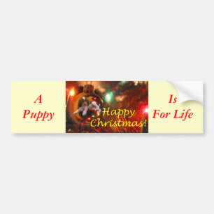 Een puppy is voor het leven! bumpersticker
