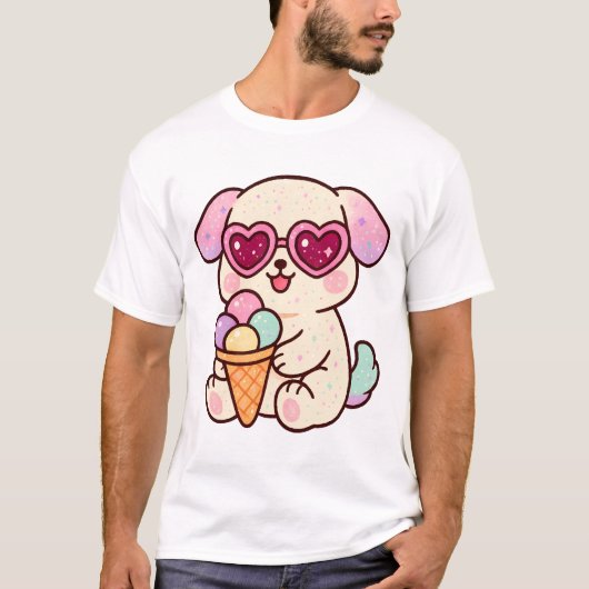 Een puppy met ijs t-shirt (Voorkant)