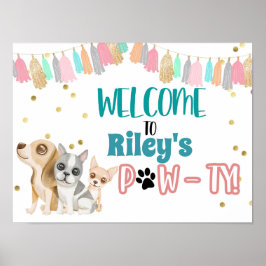 Een puppy, Pawty, Puppy party, Kinder deel, Pupp Poster