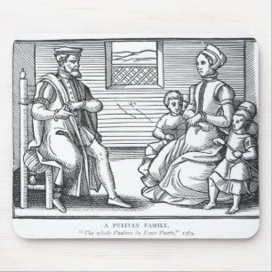 Een puriteinfamilie muismat