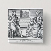 Een puriteinfamilie vierkante button 5,1 cm (Voorkant)