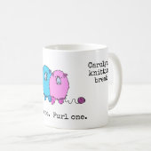 Een... Purl een. met fluffelschapen Koffiemok (Voorkant rechts)