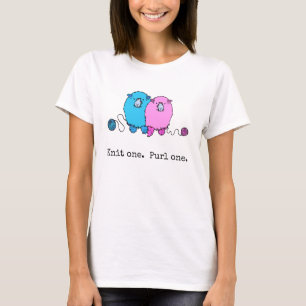 Een... Purl een. met fluffelschapen T-shirt