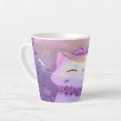 Een puur perfecte slok latte mok (Linkerhoek)