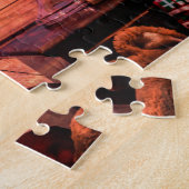 Een puzzel, de kerstman die een karol zingt legpuzzel (Zijkant)