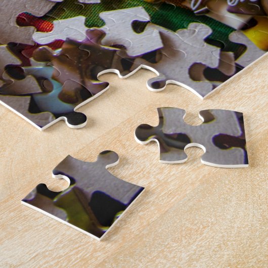 Een puzzel in een puzzel betekent een wrede puzzel legpuzzel (Zijkant)