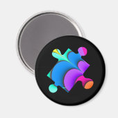 Een puzzel stuk magneet (Voorkant / Achterkant)