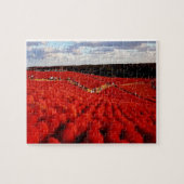 Een puzzel van de heuvel van rood geverfde kochia legpuzzel (Horizontaal)