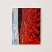 Een puzzel van de heuvel van rood geverfde kochia legpuzzel (Verticaal)