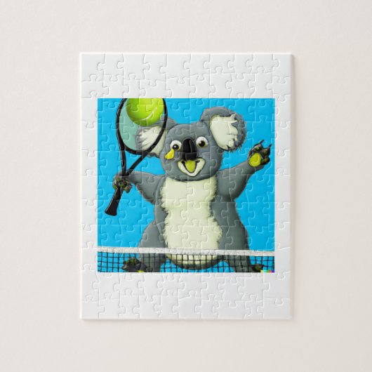 Een puzzel van een koala die tennis speelt (Verticaal)