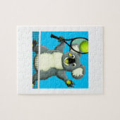 Een puzzel van een koala die tennis speelt legpuzzel (Horizontaal)