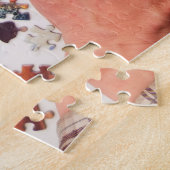 Een puzzel van een niet-geassembleerde puzzel voor (Zijkant)