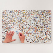 Een puzzel van een niet-geassembleerde puzzel voor legpuzzel (Horizontaal)