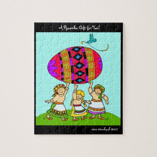 Een Pysanka Gift voor je Oekraïense volkskunst Legpuzzel (Verticaal)