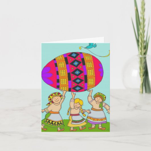 Een Pysanka voor u Feestdagen Kaart (Voorkant)