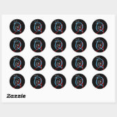 een q pi - wandstraat ronde sticker (Vel)