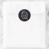 een q pi - wandstraat ronde sticker (Tas)