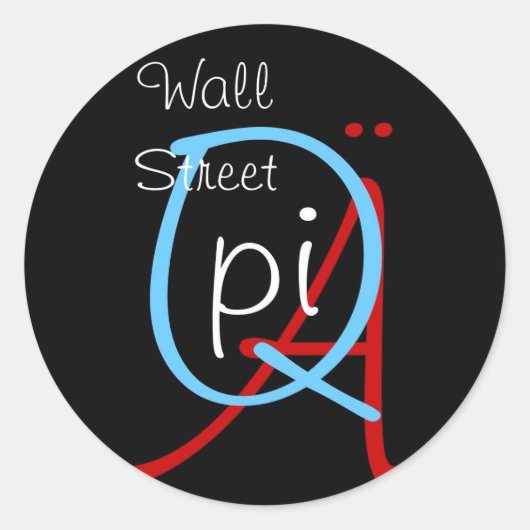 een q pi - wandstraat ronde sticker (Voorkant)