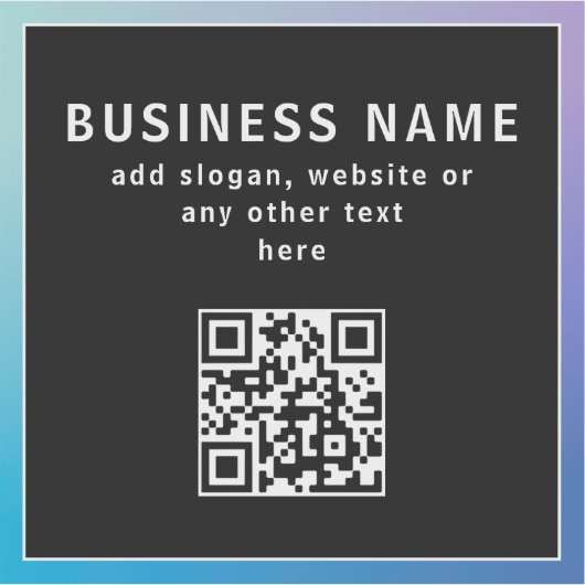 Een QR-code of Logo uploaden | Transperant & zwart Sticker (Voorkant)