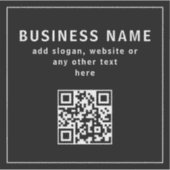 Een QR-code of Logo uploaden | Transperant & zwart Sticker (Voorkant)