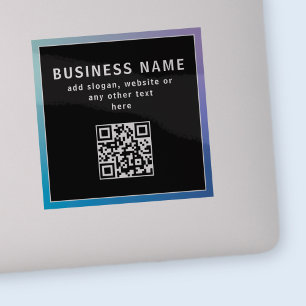 Een QR-code of Logo uploaden Transperant & zwart Sticker