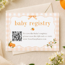 Een QR-code registry voor een babyshower voor een Informatiekaartje