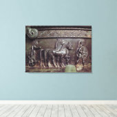 Een Quadriga en een Hopliet Canvas Afdruk (Insitu (Houten vloer))