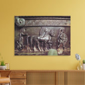 Een Quadriga en een Hopliet Canvas Afdruk (Insitu (Woonkamer))