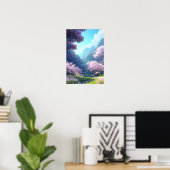 Een Quaint Wooden House op het platteland Poster (Thuiskantoor)