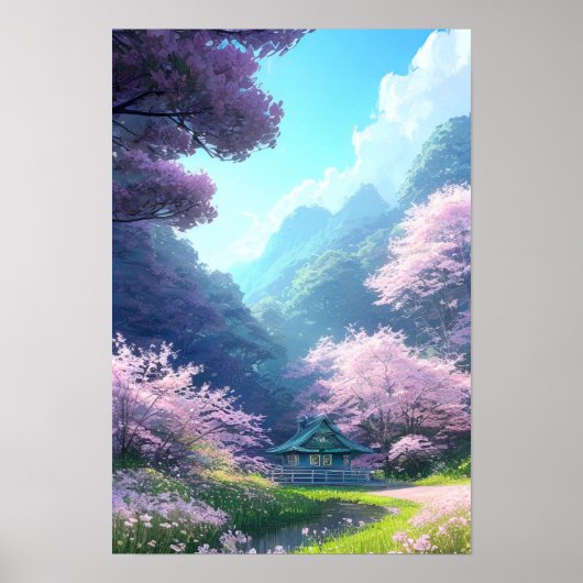 Een Quaint Wooden House op het platteland Poster (Voorkant)