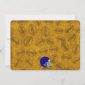 Een quarterback is onderweg Baby shower uit te nod Kaart (Achterkant)