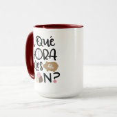 Een Que Hora Sales Al Pan? Mok (Voorkant links)