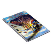 Een Quebec Village Street - Clarence Gagnon kunstw Notitieboek (Rechterzijde)