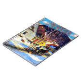 Een Quebec Village Street - Clarence Gagnon kunstw Notitieboek (Linkerzijde)