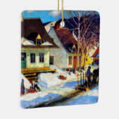 Een Quebec Village Street van Clarence Gagnon Keramisch Ornament (Rechts)