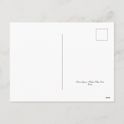 Een Quebec Village Street, Winter, Clarence Gagnon Feestdagenkaart (Achterkant)