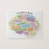 Een Quilter's Brain Jigsaw Puzzle - Quilting Gift Legpuzzel (Horizontaal)