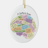 Een Quilter's Brain Ornament - Grappig Quilting Gi (Rechts)