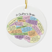 Een Quilter's Brain Ornament - Grappig Quilting Gi (Voorkant)