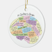 Een Quilter's Brain Ornament - Grappig Quilting Gi (Links)