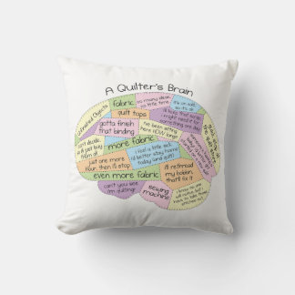 Een Quilter's Brain Pillow - Grappig Quilting Gift Kussen