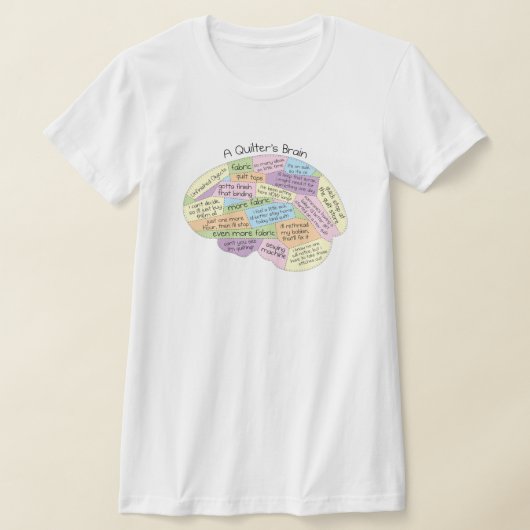 Een Quilter's Brain T-Shirt - Grappig Quilting Gif (Laagn)