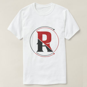 Een R Letter Minimaal Mode Logo T-Shirt
