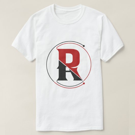 Een R Letter Minimaal Mode Logo T-Shirt (Design voorkant)