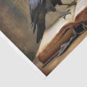 Een raaf en de sleutel tot kennis tissuepapier (Detail)